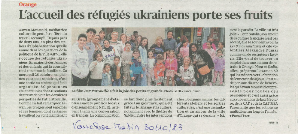 6011 30oct23 Laccueil des réfugiés ukrainiens porte ses fruits1